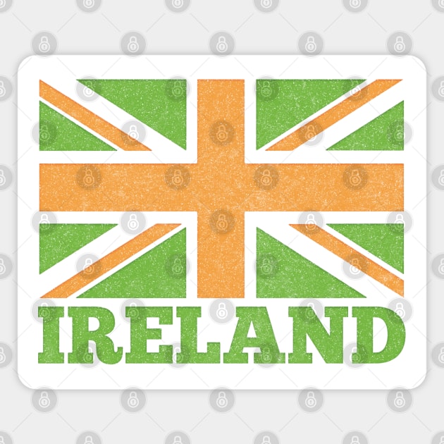 Ireland Flag / Spoof Occupation Parody Design Sticker by feck!